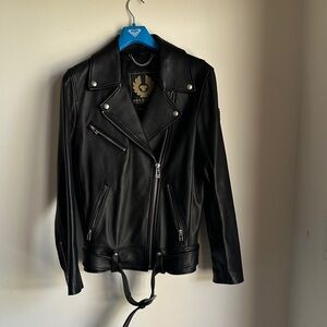 Belstaff Black Leather Jacket for Women